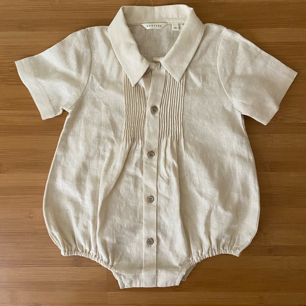 Nora Lee collared baby shirt